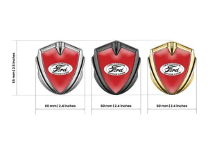 Ford Badge Self Adhesive Luxury Design Shiny Metal